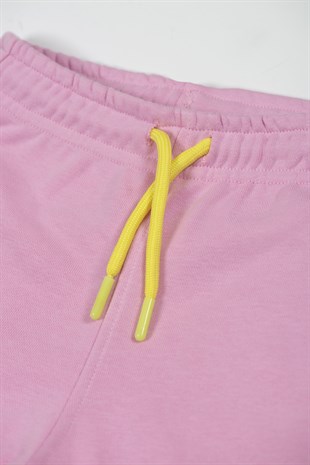 FLOWER MAN WITH SQUARE Sweatshirt Pair - PINK (Lime Cord)